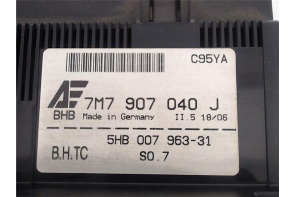Recambio de mandos climatizador para seat alhambra (7v9) referencia OEM IAM (7M7907040J) (5HB007963-31) 
