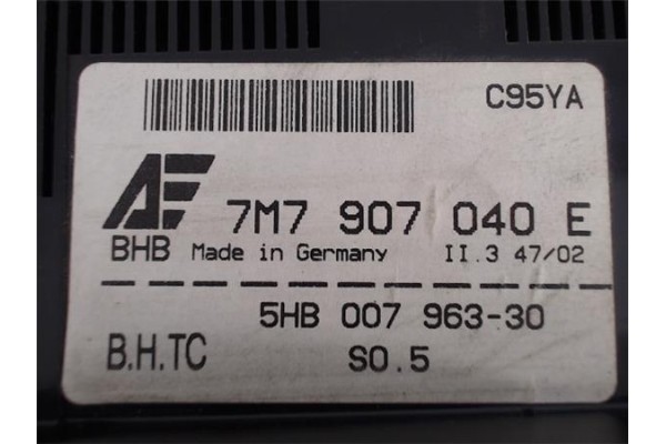 Recambio de mandos climatizador para seat alhambra (7v9) referencia OEM IAM (7M7907040E) (5HB007963-30) 