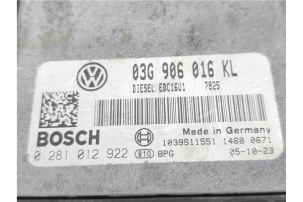 Recambio de centralita para seat altea (5p1) 1.9 tdi referencia OEM IAM 03G906016KL 0281012922 