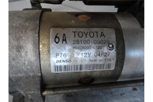 Recambio de motor arranque para toyota corolla verso (e12) 2.0 d4d referencia OEM IAM 281000G020 MS4280000720 281000G010 , TOYOT
