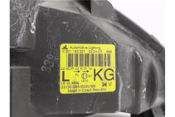 Recambio de faro delantero izquierdo para honda civic vi 1.6 referencia OEM IAM 301193301 1305235671 