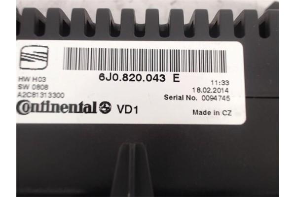 Recambio de mandos climatizador para seat ibiza sc (6j1) referencia OEM IAM (6J0820043E) (A2C81313300) 