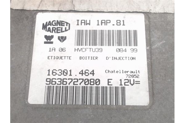 Recambio de centralita para peugeot 206 1.4 i referencia OEM IAM 9636727080 16301.464 
