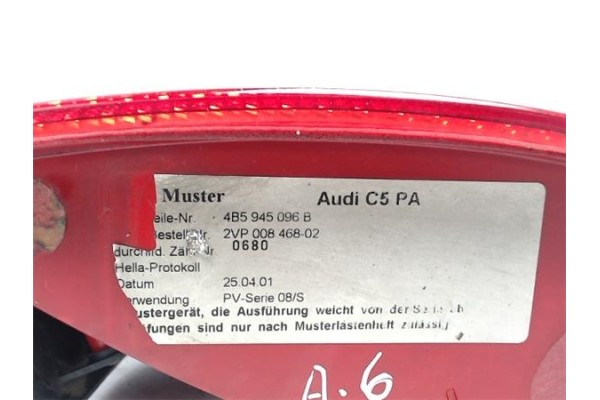 Recambio de piloto trasero derecho para audi a6 berlina (4b2) referencia OEM IAM 4B5945096B 2VP00846802 