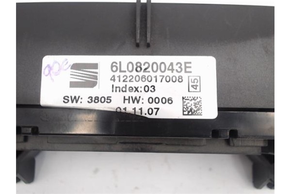 Recambio de mandos climatizador para seat ibiza (6l1) referencia OEM IAM (6L0820043E) (412206017008) 