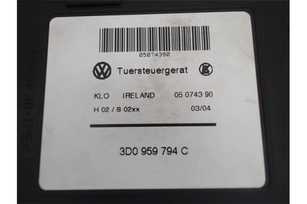 Recambio de motor elevalunas trasero derecho para volkswagen touareg (7la) 5.0 tdi v10 referencia OEM IAM 3D0959794C  