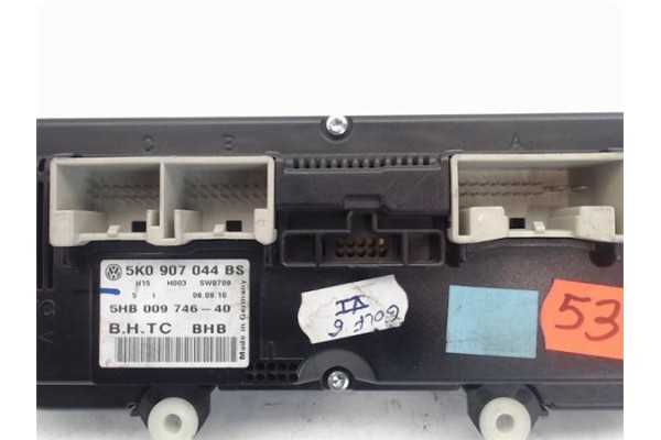 Recambio de mandos climatizador para volkswagen golf vi (5k1) referencia OEM IAM 5K0907044BS/SW0709 5HB009746-40 