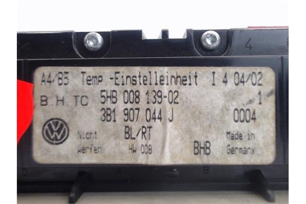 Recambio de mandos climatizador para volkswagen passat berlina (3b3) referencia OEM IAM 3B1907044J 5HB008139-02/0004 