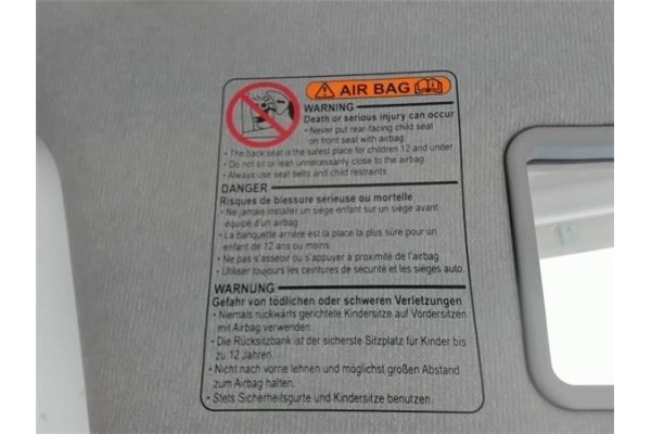 Recambio de parasol derecho para mazda premacy (cp) 1.8 referencia OEM IAM CB5969270A03  