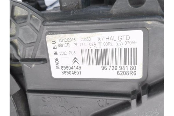 Recambio de faro delantero izquierdo para citroen c5 berlina 2.0 audace referencia OEM IAM 9672694180 6208R6 