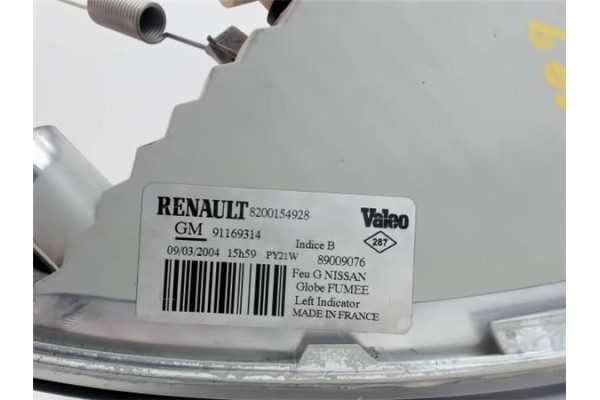 Recambio de intermitente delantero izquierdo para nissan primastar furgón (x83) dci 80 referencia OEM IAM 8200154928 91169314 