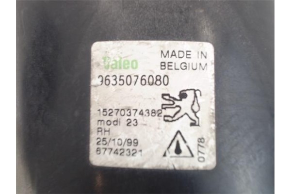 Recambio de faro antiniebla derecho para peugeot 206 referencia OEM IAM 9628734080  