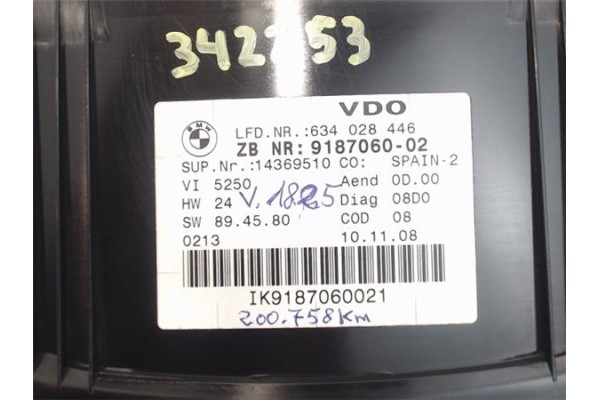 Recambio de cuadro completo para bmw serie 3 coupe (e92) 2.0 320d referencia OEM IAM 918706002  