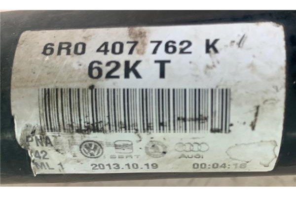 Recambio de palier delantero derecho para volkswagen polo v (6r1) 1.2 sport referencia OEM IAM 6R0407762 BDS1144 6R0407762X , AU