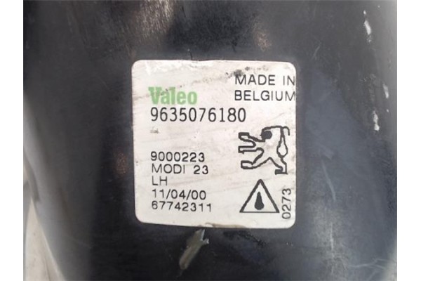 Recambio de faro antiniebla izquierdo para peugeot 206 referencia OEM IAM 9635076180 9000223 