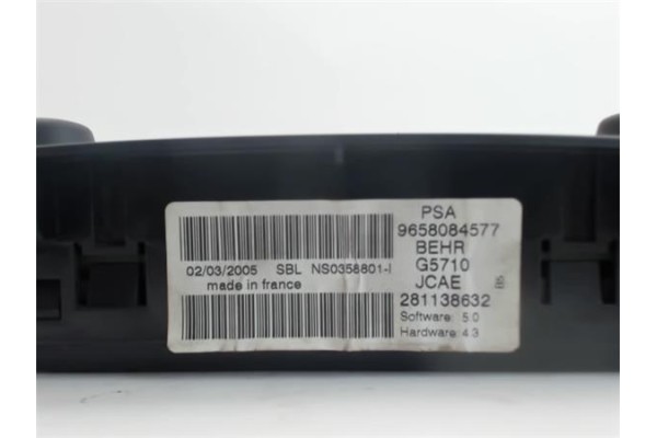 Recambio de mandos climatizador para citroen c4 berlina 1.6 hdi referencia OEM IAM 96580284577 281138632 