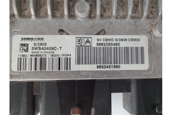 Recambio de centralita para peugeot 1007 1.4 dolce referencia OEM IAM 9662685480 S40409C T 