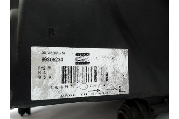 Recambio de faro delantero izquierdo para seat ibiza (6l1) referencia OEM IAM  89306230 
