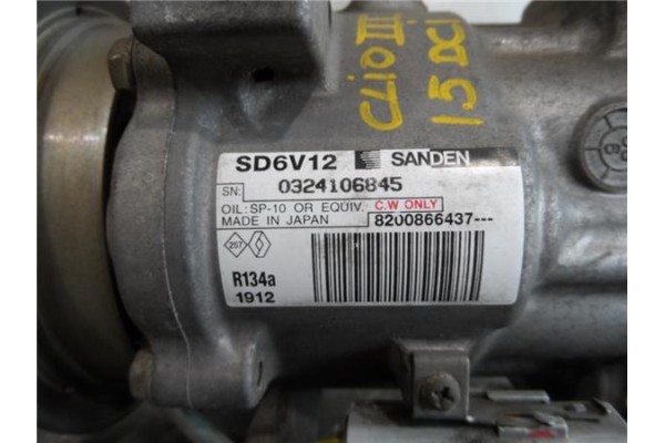 Recambio de compresor aire acond. para renault clio iii 1.5 dci (br17, cr17) referencia OEM IAM 8200866437 SD6V12 1912 820095335