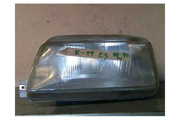 Recambio de faro delantero izquierdo para renault r 19 berlina con portón (b/c53)(1988) 1.4 (b/c532) cat referencia OEM IAM   