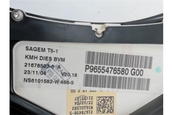 Recambio de cuadro completo para peugeot 307 break / sw (s1) 1.6 hdi 110 referencia OEM IAM P9655476580G00 216785036A 