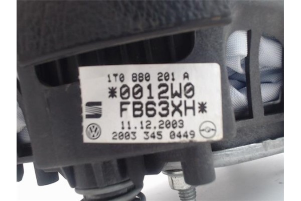 Recambio de airbag volante para volkswagen polo iv (9n3) referencia OEM IAM 0012W0FB63XH  