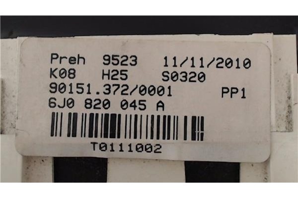 Recambio de mandos calefaccion / a.a. para seat ibiza berlina (6j5) 1.6 tdi referencia OEM IAM 6J0820045A  