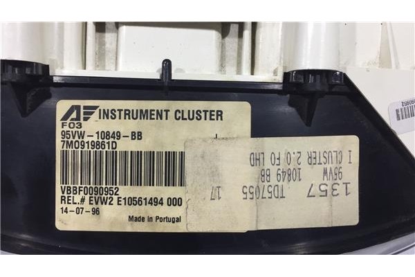 Recambio de cuadro completo para ford galaxy (vx) 2.0 i referencia OEM IAM 7M0919861D  