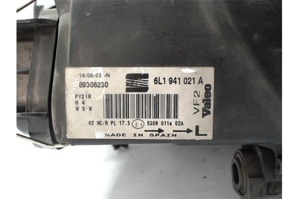 Recambio de faro delantero izquierdo para seat ibiza (6l1) referencia OEM IAM 6L1941021A 89306230 