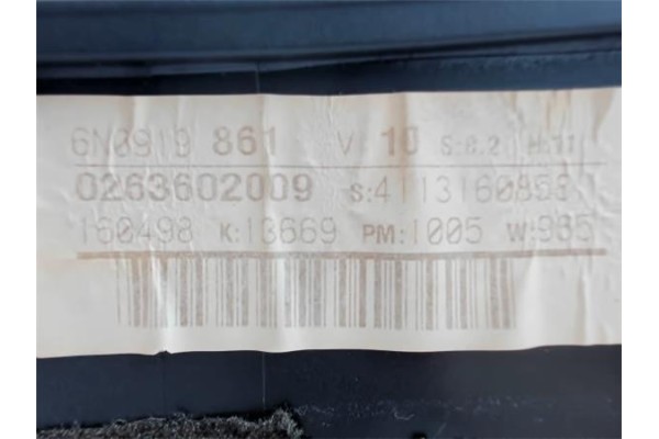Recambio de cuadro completo para volkswagen polo berlina (6n1)(1994) 64 1.9 d referencia OEM IAM 0263602009 4113160853 