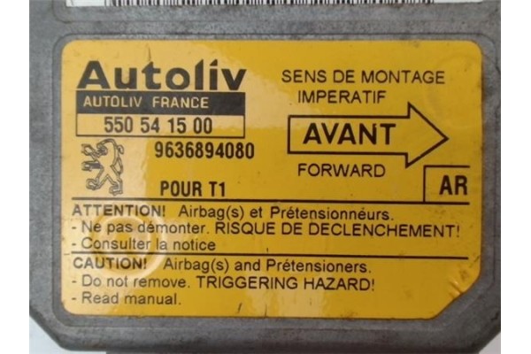 Recambio de centralita airbag para peugeot 206 1.4 i referencia OEM IAM 9636894080 5505415009 