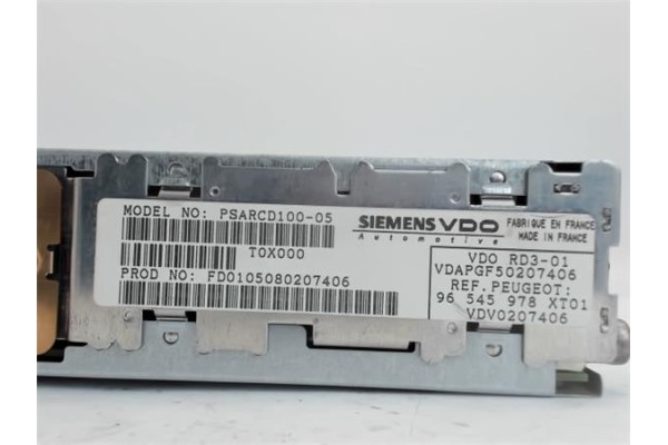 Recambio de radio / cd para peugeot 307 break / sw (s1)(2005) 1.6 hdi 110 referencia OEM IAM 96545978XT  