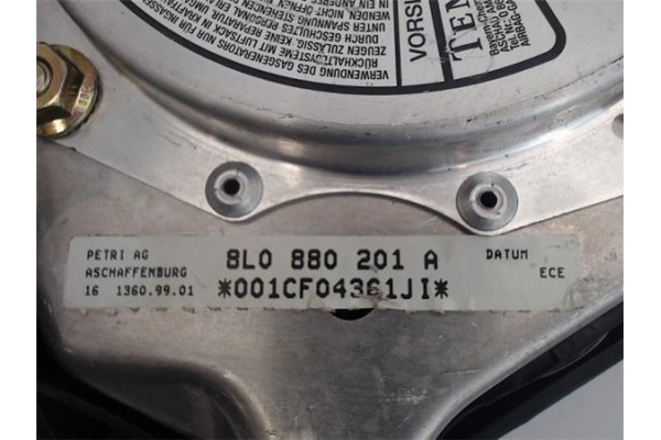 Recambio de airbag volante para audi a3 (8l) referencia OEM IAM 8L0880201J 001CF04361JI 