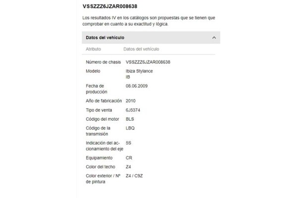 seat ibiza berlina (6j5) del año 2009
