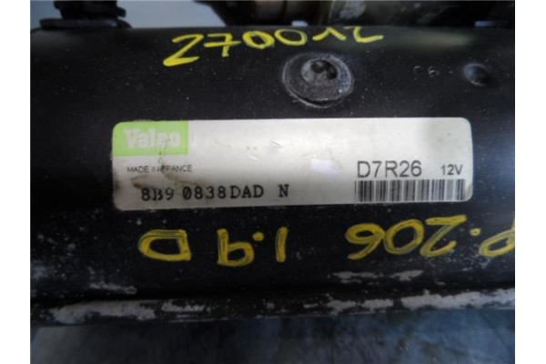 Recambio de motor arranque para peugeot 206 1.9 x-line referencia OEM IAM  D7R26 