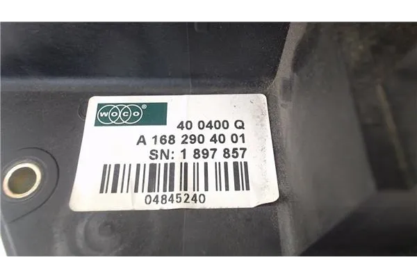 Recambio de juego pedales completo para mercedes-benz clase a (bm 168) 1.9 190 (168.032) referencia OEM IAM A1682904001  