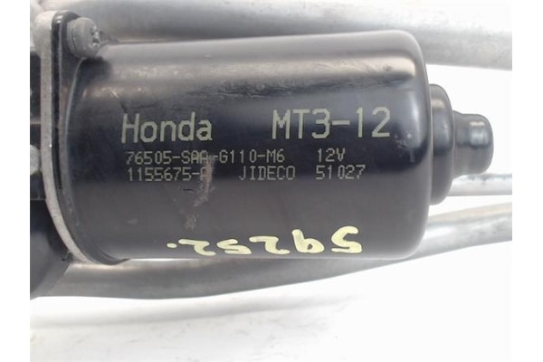 Recambio de motor limpiaparabrisas delantero para honda jazz (gd1/5) 1.4 referencia OEM IAM 76505SAAG110M6  
