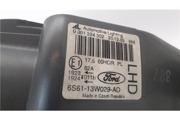 Recambio de faro delantero dcho para ford fiesta v (jh_, jd_) 1.6 tdci referencia OEM IAM 1415694 0301224302 