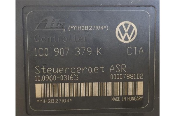 Recambio de nucleo abs para skoda octavia combi (1u5) 1.9 tdi slx (81kw) referencia OEM IAM 1J0614417D 10020600384 