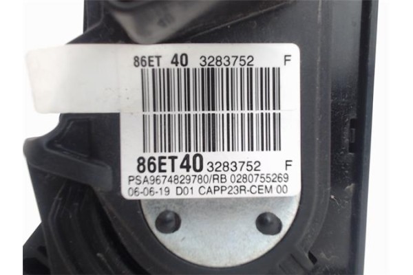 Recambio de pedal acelerador para citroen jumpy furgón 2.0 club m referencia OEM IAM 86et40  