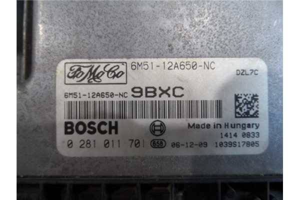 Recambio de centralita para ford focus ii (da_) 1.6 tdci referencia OEM IAM 6M5112A650NC 9BXC 0281011701 