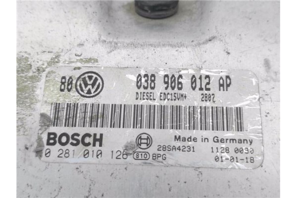Recambio de centralita para volkswagen golf iv berlina (1j1) 1.9 tdi referencia OEM IAM 038906012AP 0281010126  Recambio de centralita para volkswagen golf iv berlina (1j1) 1.9 tdi referencia OEM IAM 038906012AP 0281010126