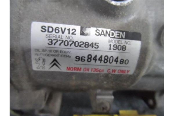 Recambio de compresor aire acond. para citroen c3 1.4 hdi referencia OEM IAM 3770702845 SD6V12 1908 