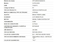 citroen c4 grand picasso del año 2008