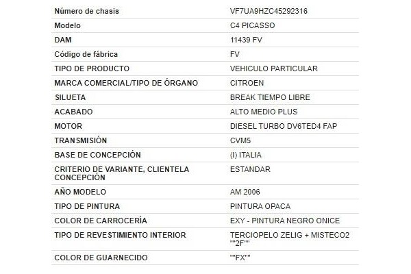 citroen c4 grand picasso del año 2008