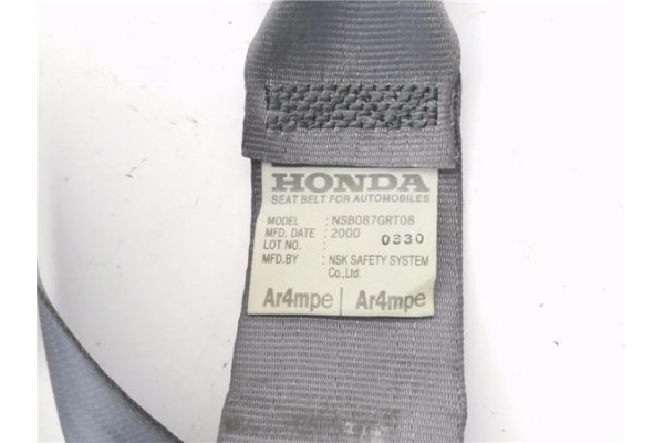 Recambio de cinturon seguridad delantero derecho para honda hr-v (gh) 1.6 16v 4wd referencia OEM IAM NSB087GRT08  