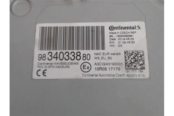 Recambio de radio / cd para citroen jumpy furgón 2.0 club m referencia OEM IAM 9834033880  