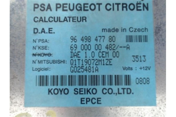 Recambio de centralita direccion asistida para citroen c3 1.4 hdi referencia OEM IAM 9649847780 6900000482 