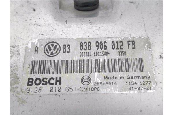 Recambio de centralita para volkswagen golf iv berlina (1j1) 1.9 tdi referencia OEM IAM 038906012FB 0281010651  Recambio de centralita para volkswagen golf iv berlina (1j1) 1.9 tdi referencia OEM IAM 038906012FB 0281010651