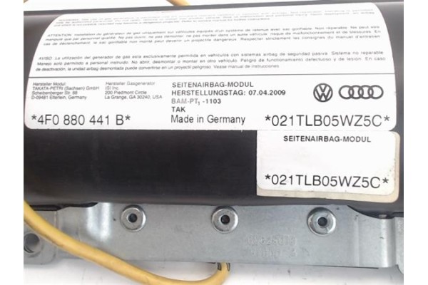Recambio de airbag lateral trasero derecho para audi a6 avant (4b5) referencia OEM IAM 021TLB05WZ5C 4F0880441B 